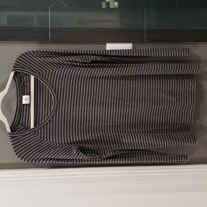 Cabi Long Sleeve Tee - tan/black